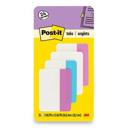 Post-It File Tabs, 2x1 1/2, Assorted Pas, PK24 686-PWAV